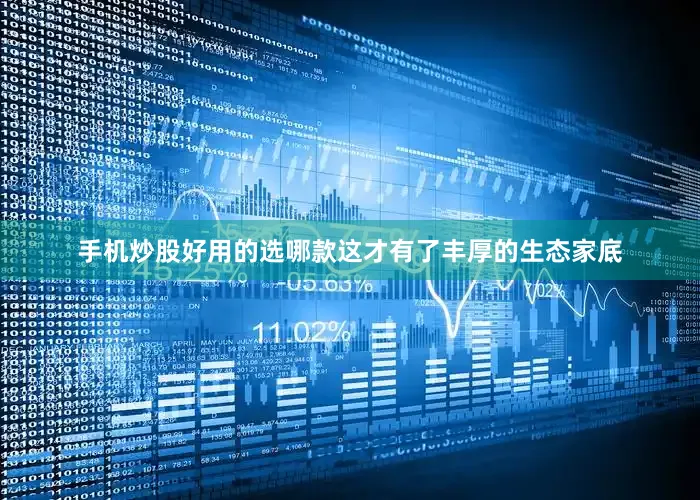 手机炒股好用的选哪款这才有了丰厚的生态家底