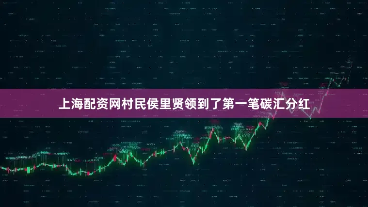 上海配资网村民侯里贤领到了第一笔碳汇分红