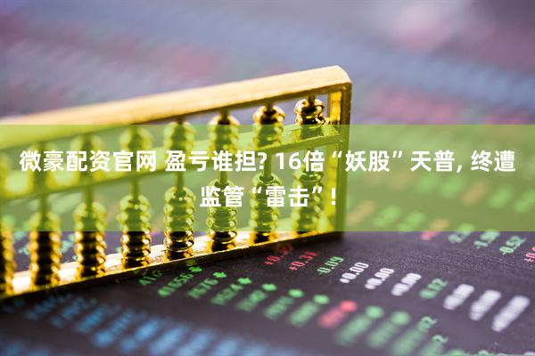 微豪配资官网 盈亏谁担? 16倍“妖股”天普, 终遭监管“雷击”!
